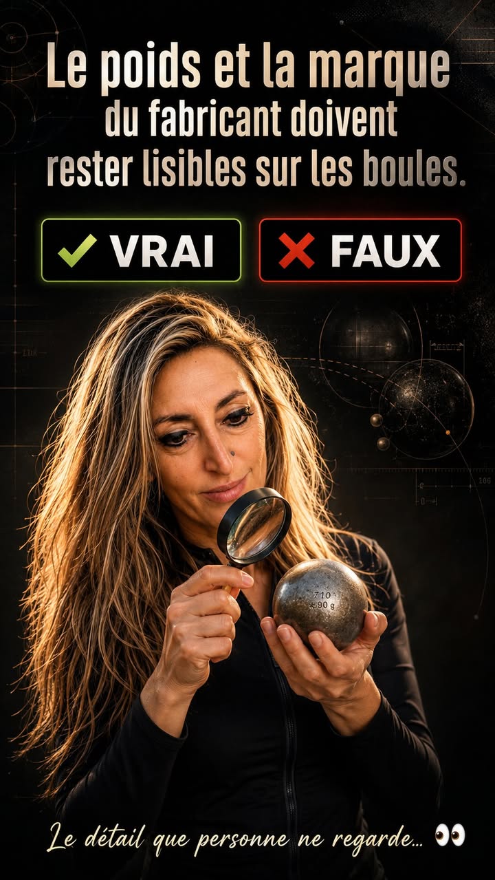 Le poids et la marque DOIVENT rester lisibles sur les boules : vrai ou faux