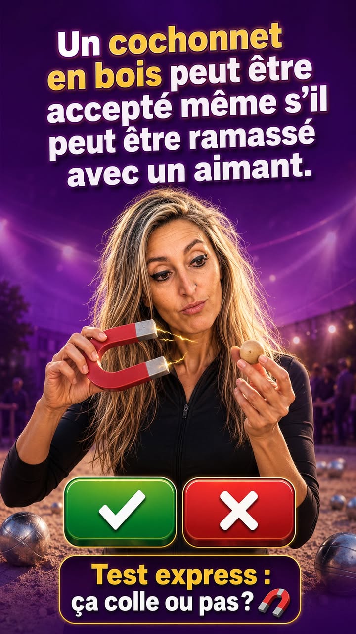 Cochonnet bois accepté même si un aimant le ramasse