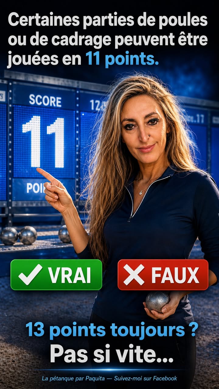 Parties en 11 points pour poules et cadrage : vrai ou faux