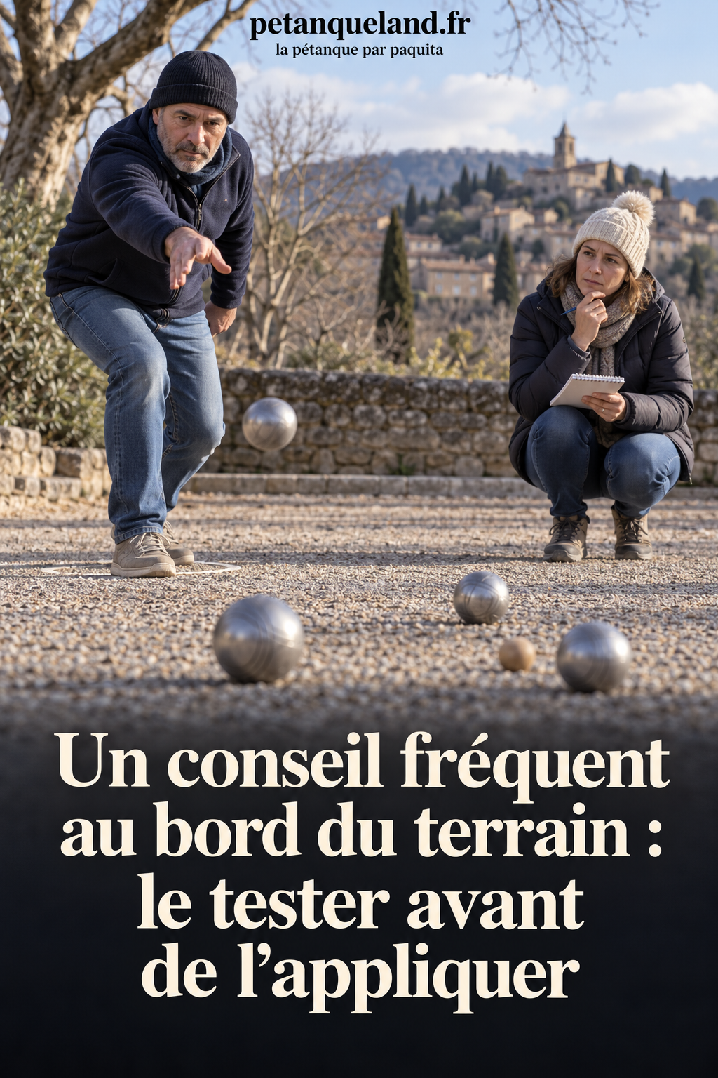 Un conseil fréquent au bord du terrain : le tester avant de l’appliquer