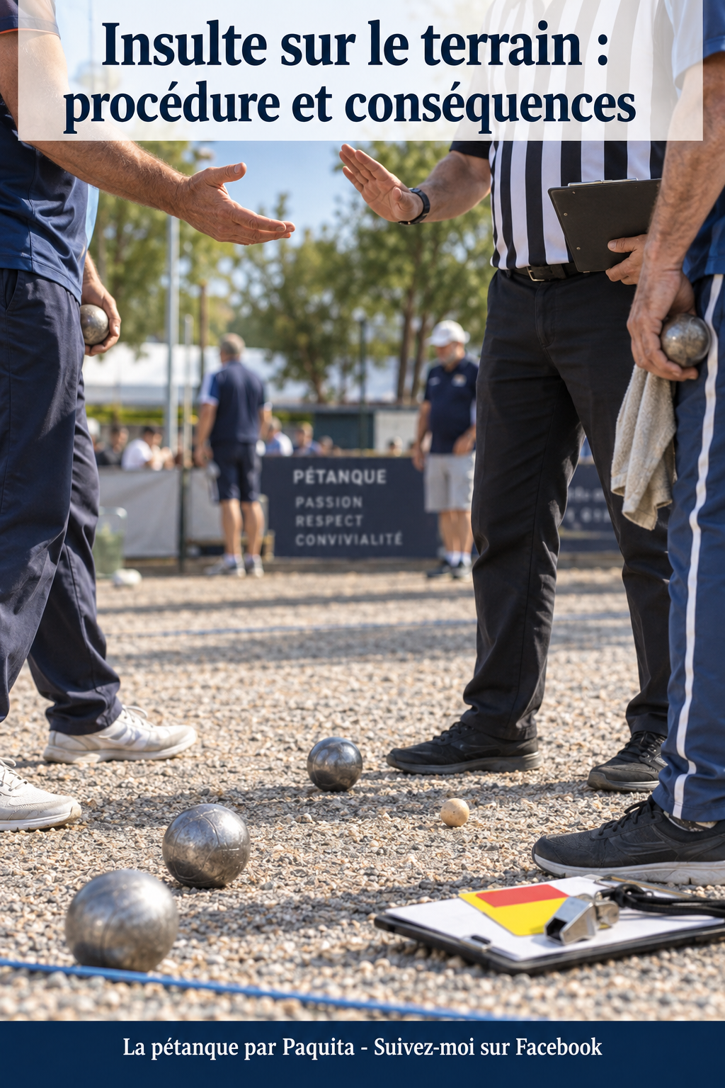 Insulte sur un terrain de pétanque : procédure et conséquences possibles