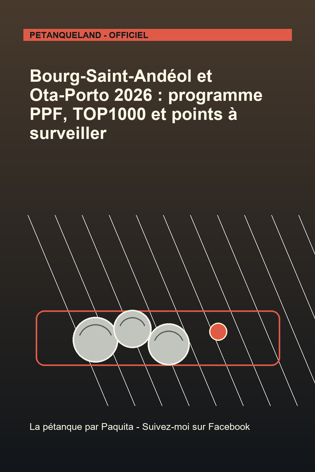 Bourg-Saint-Andéol et Ota-Porto 2026 : programme PPF, TOP1000 et points à surveiller