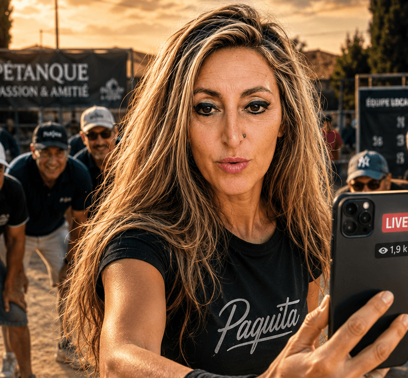 Paquita lors d un evenement de petanque