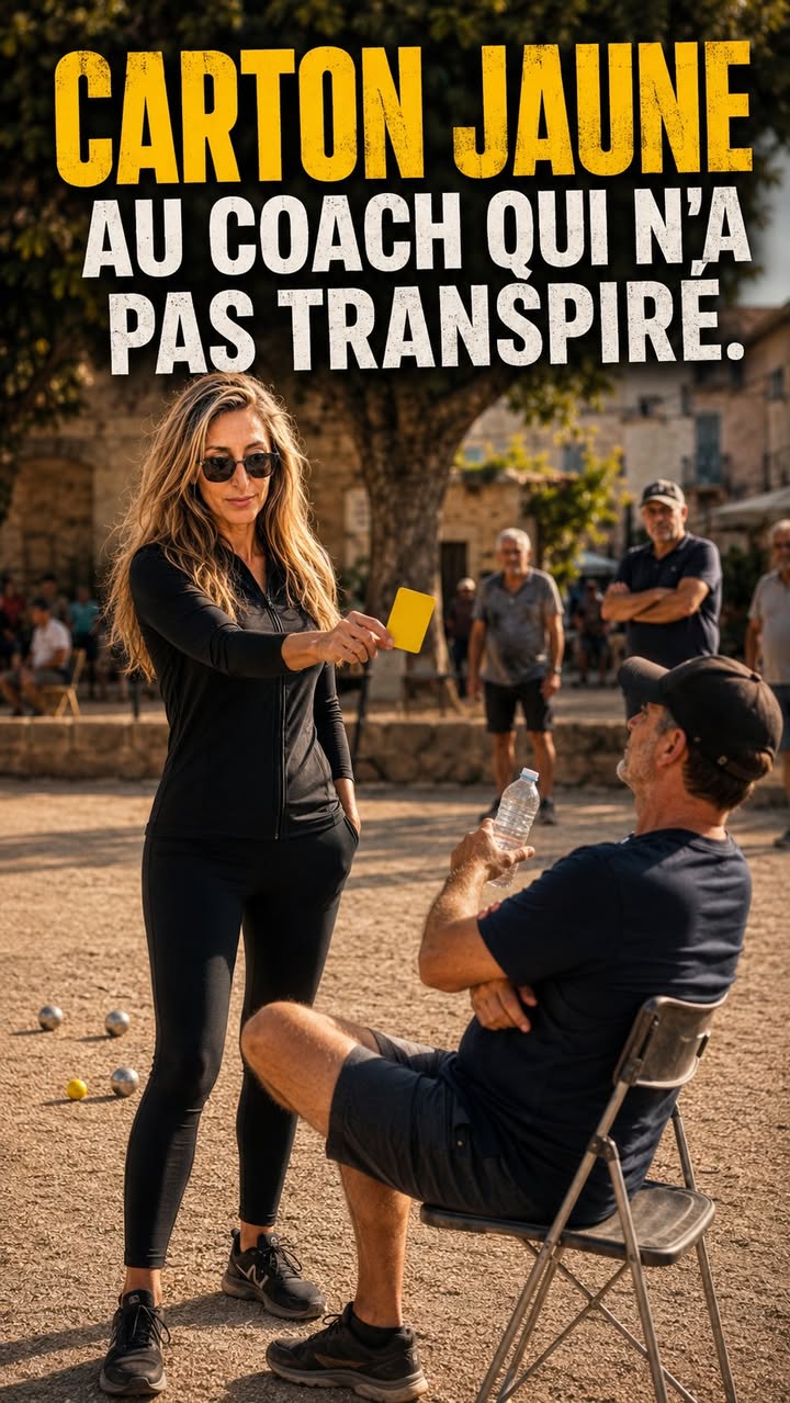 Arbitrage Paquita : Carton jaune pour le coach qui n'a pas transpiré 😂 Vous validez la sanction - photo Facebook PetanqueLand