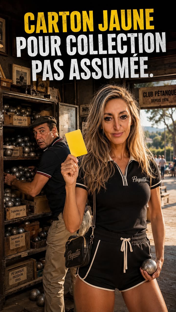 Arbitrage Paquita : Carton jaune pour collection de boules pas assumée - photo Facebook PetanqueLand