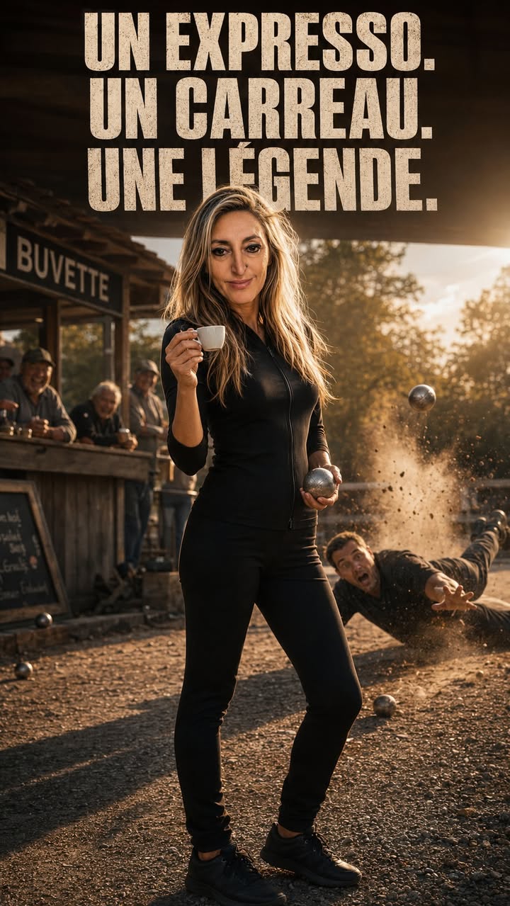 Humour Paquita : Un expresso, un carreau, une légende ☕ Tu es plutôt thé ou café avant de jouer - photo Facebook PetanqueLand