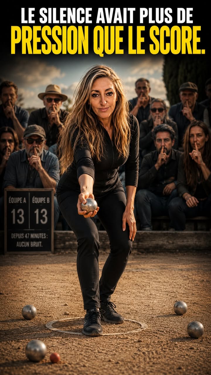 Humour Paquita : Silence absolu sur le terrain — même les mouches avaient peur de voler 😂 #petanque #humour #silence #pression #Paquita #petanqueland