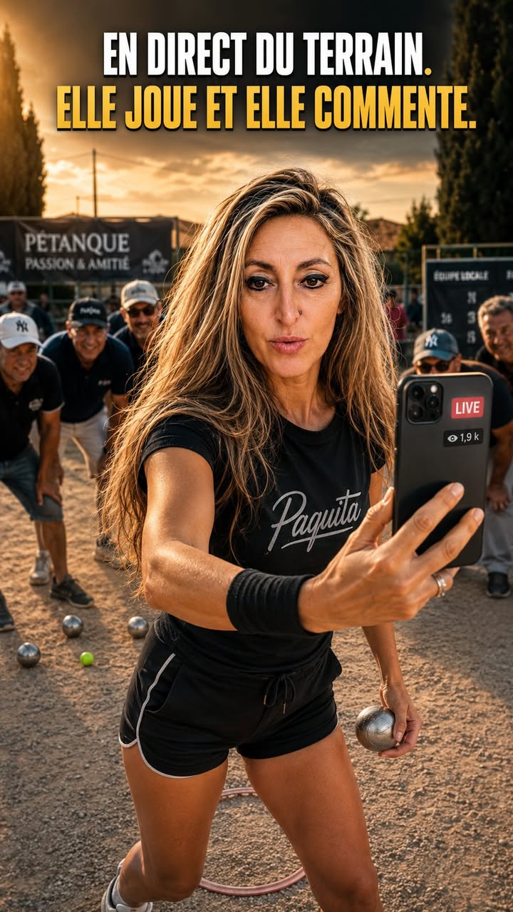 Humour Paquita : En live depuis le terrain — elle joue et commente sa propre boule