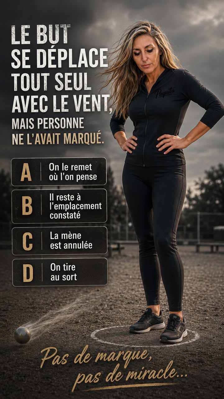 Quiz Paquita : Si le but est deplace par le vent et n avait pas ete marque, que dit la regle - photo Facebook PetanqueLand