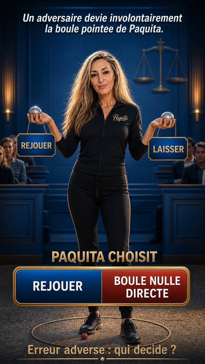 Quiz Paquita : Dans une partie comme celle-ci, un adversaire dévie involontairement une boule pointée : que peut décider le joueur