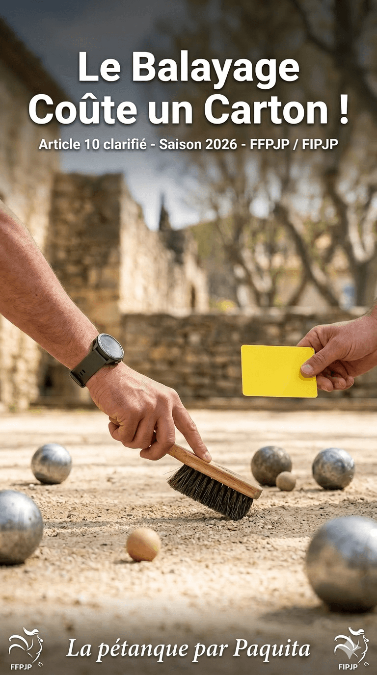 Alerta Regulamento Pétanque 2026: A Varredura Custa um Cartão!