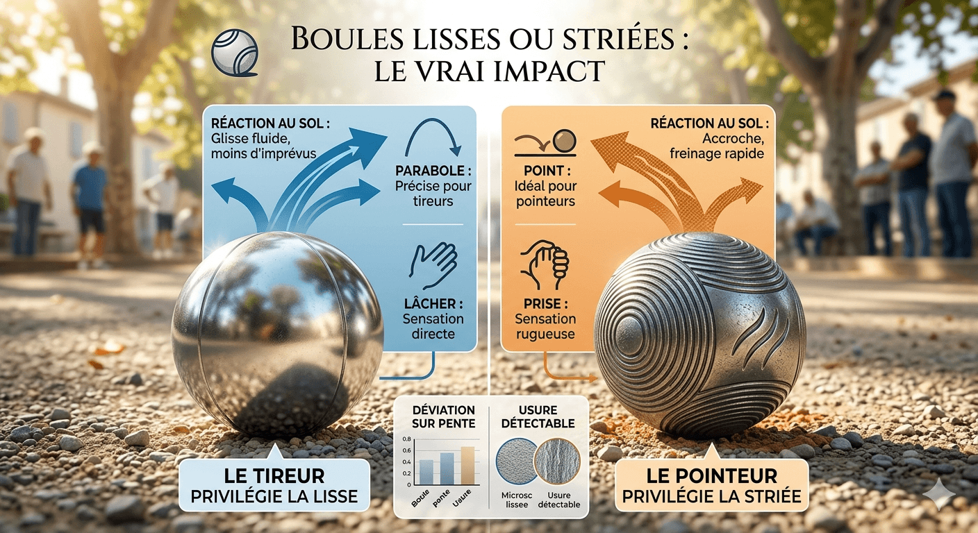 Bolas de pétanque lisas ou estriadas: O verdadeiro impacto no seu jogo