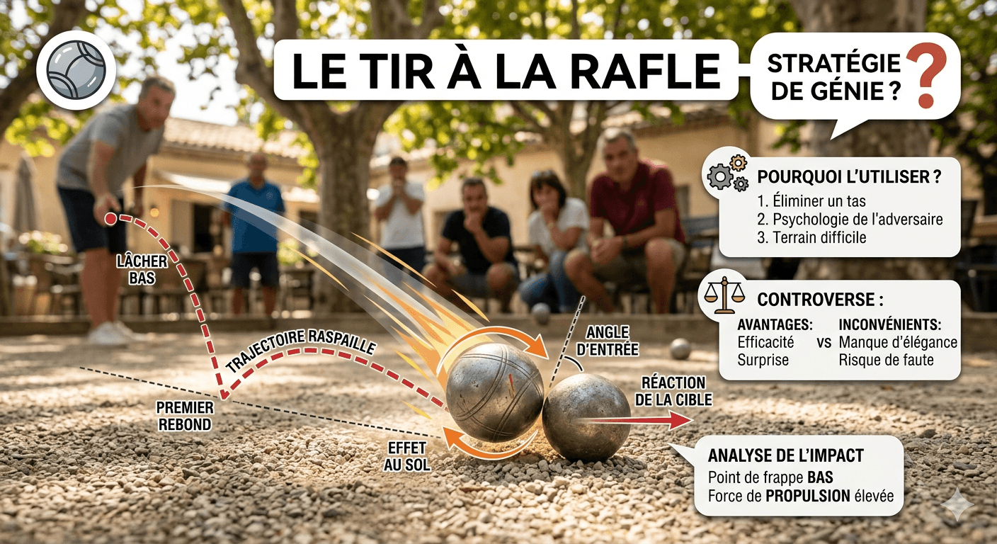 O tiro à rafle na pétanque: Estratégia de génio ou admissão de fraqueza?