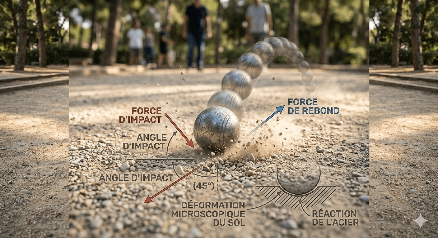A ciência do ressalto na pétanque: porquê salta?