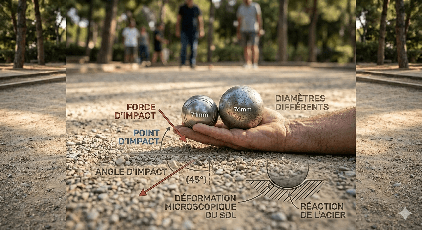 Jogar com bolas de diâmetro diferente