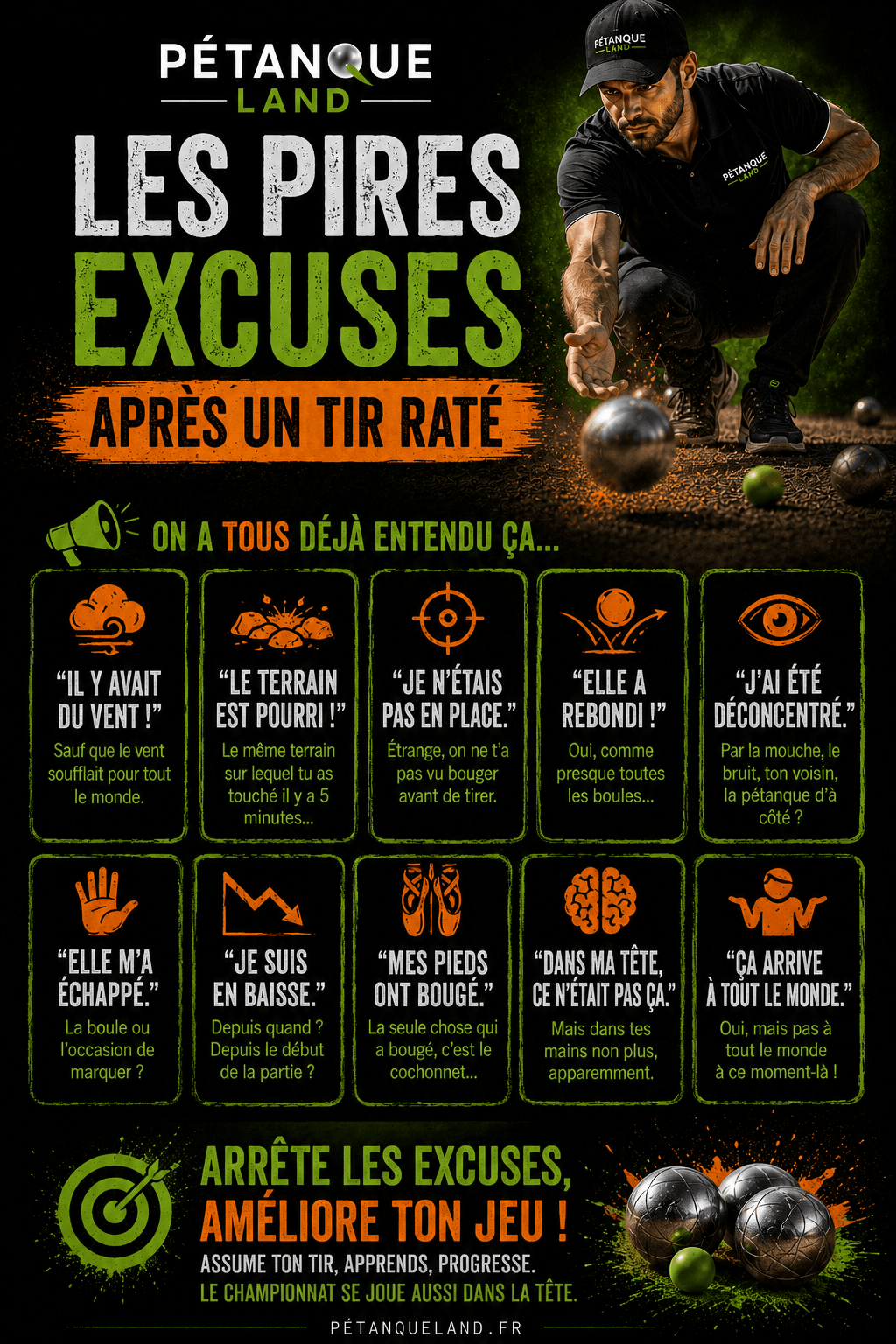 Les pires excuses après un tir raté