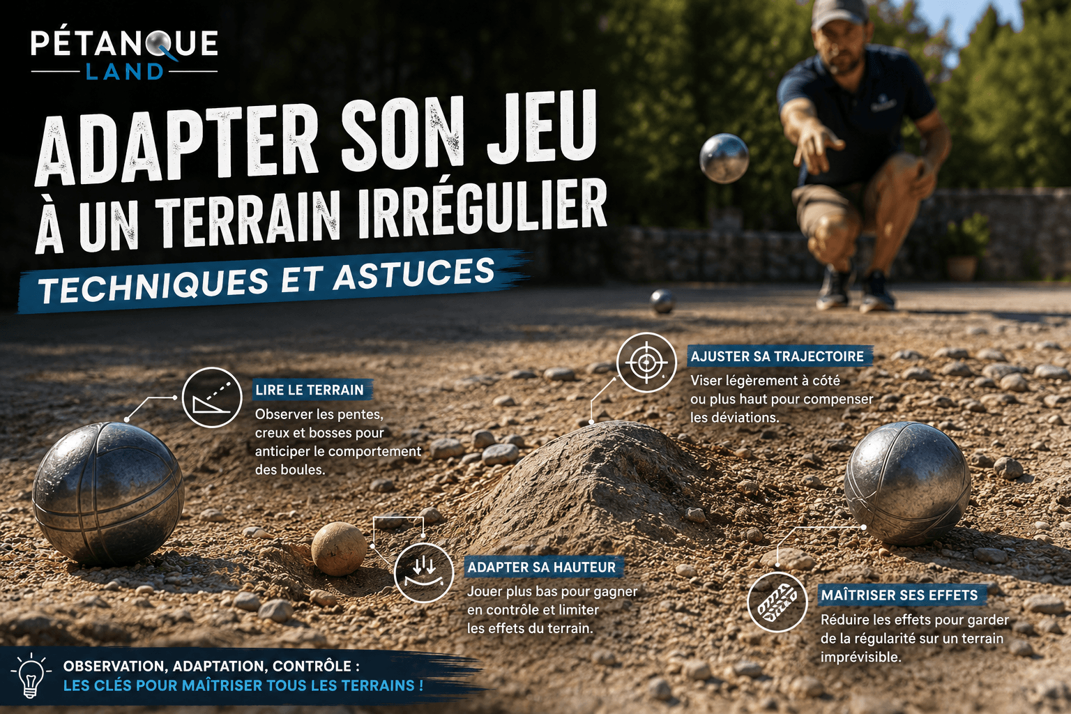 Adaptar o seu jogo a um terreno irregular