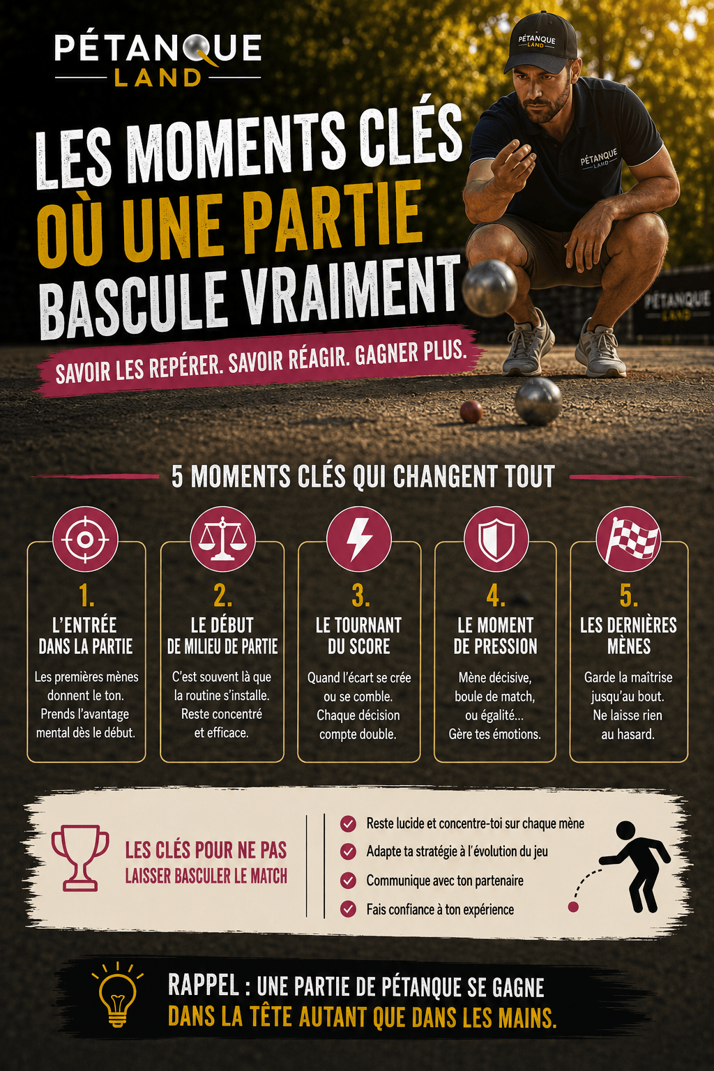 Les moments clés où une partie bascule vraiment (Pétanque)
