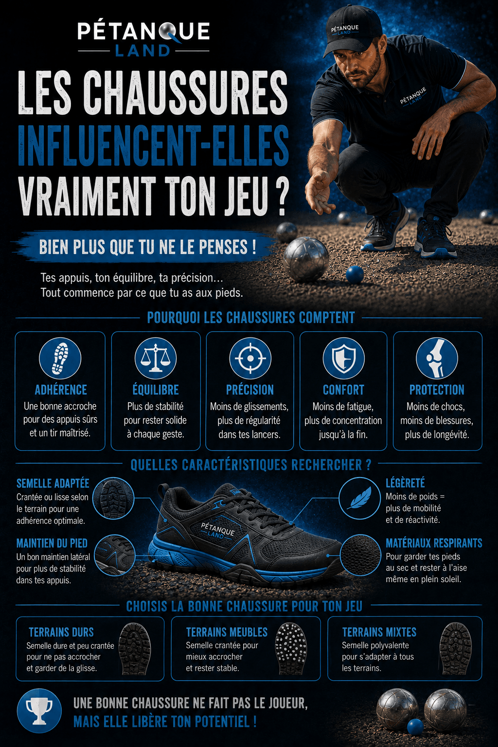 Les chaussures influencent-elles vraiment ton jeu ? (Pétanque)