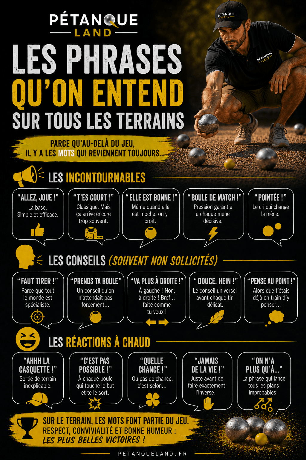 Les phrases qu'on entend sur tous les terrains (Pétanque)