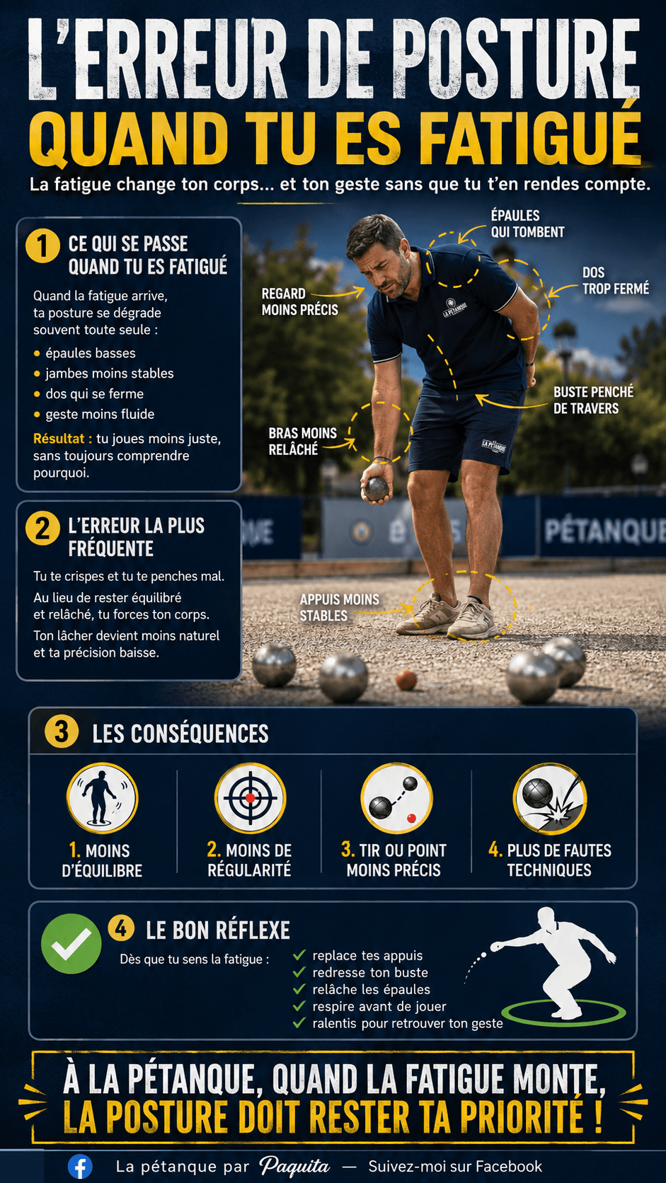 Pétanque : L'erreur de posture à éviter avec la fatigue