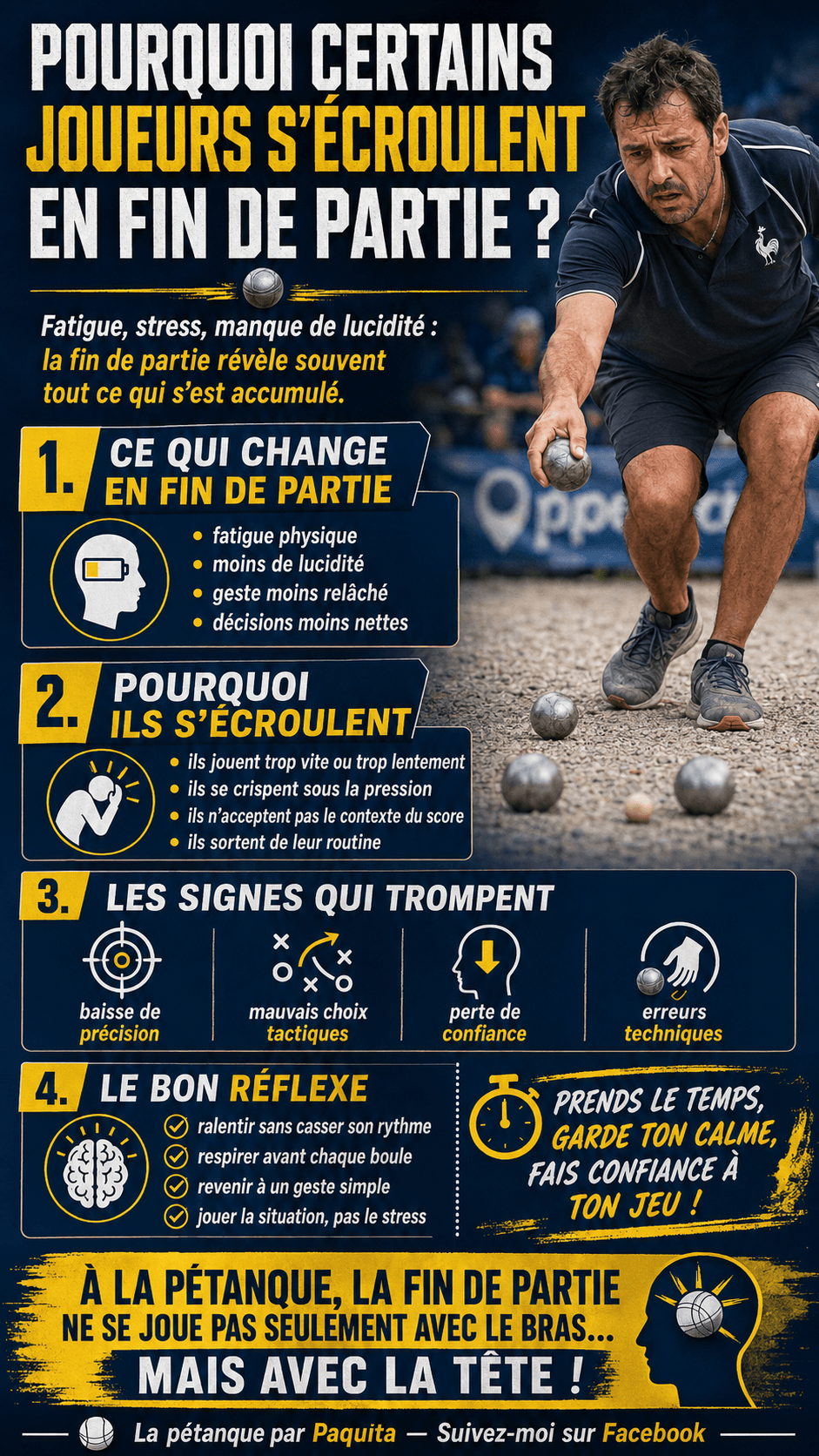 Pétanque : Pourquoi certains joueurs s'écroulent en fin de partie ?