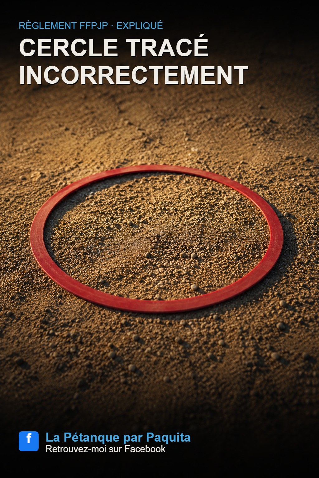 Cercle tracé incorrectement à la pétanque : quelles conséquences selon le règlement ?