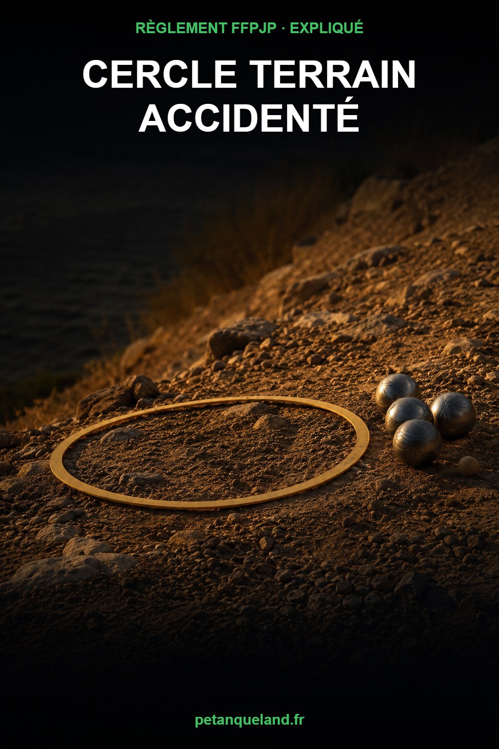 Ce que le règlement dit sur le cercle quand le terrain est accidenté