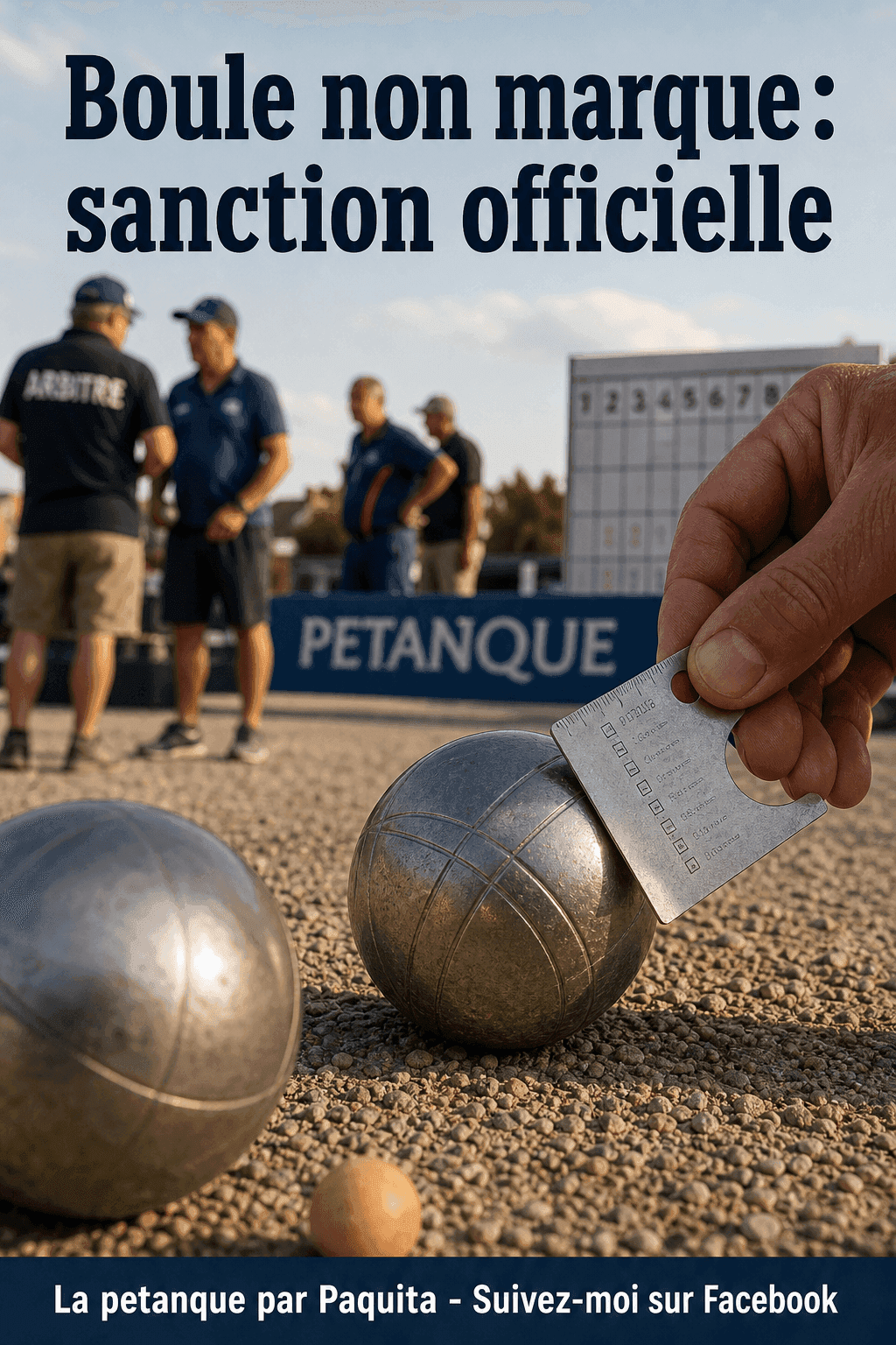 Boule non marquée en concours de pétanque : quelle sanction officielle ?