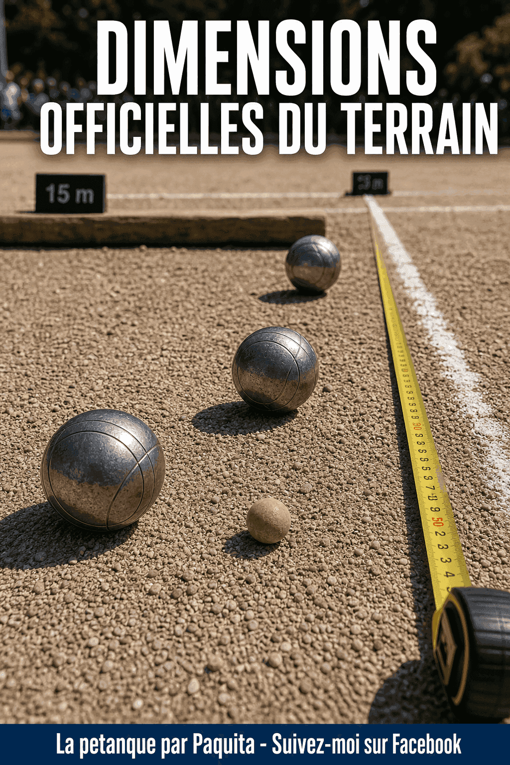 Quelles sont les dimensions officielles d'un terrain de pétanque ?