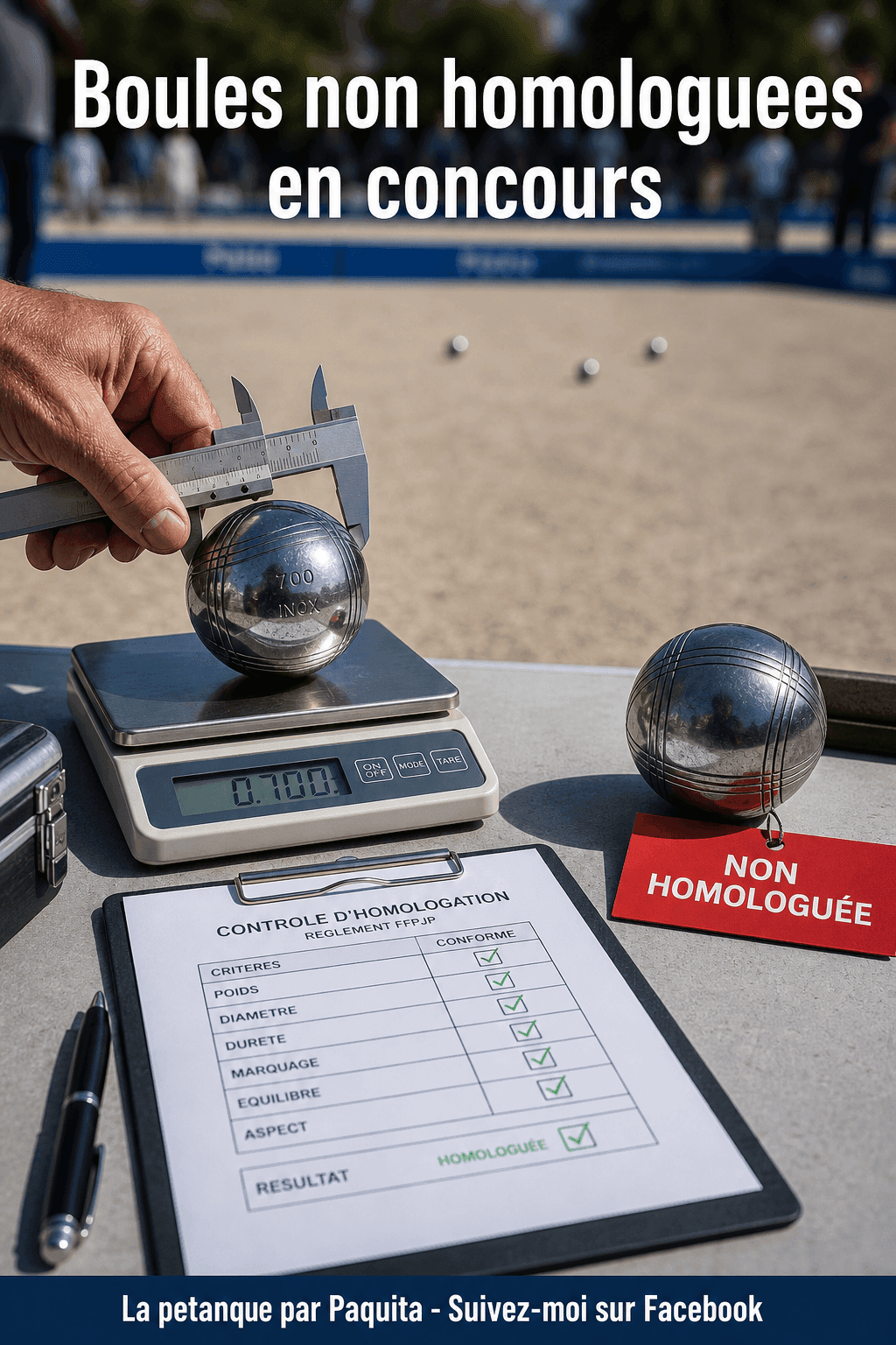 Peut-on jouer avec des boules non homologuées en concours de pétanque ?