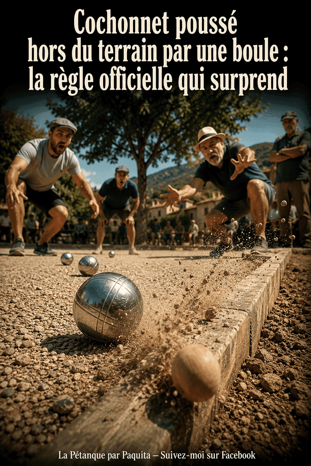 Cochonnet poussé hors du terrain par une boule : la règle officielle qui surprend