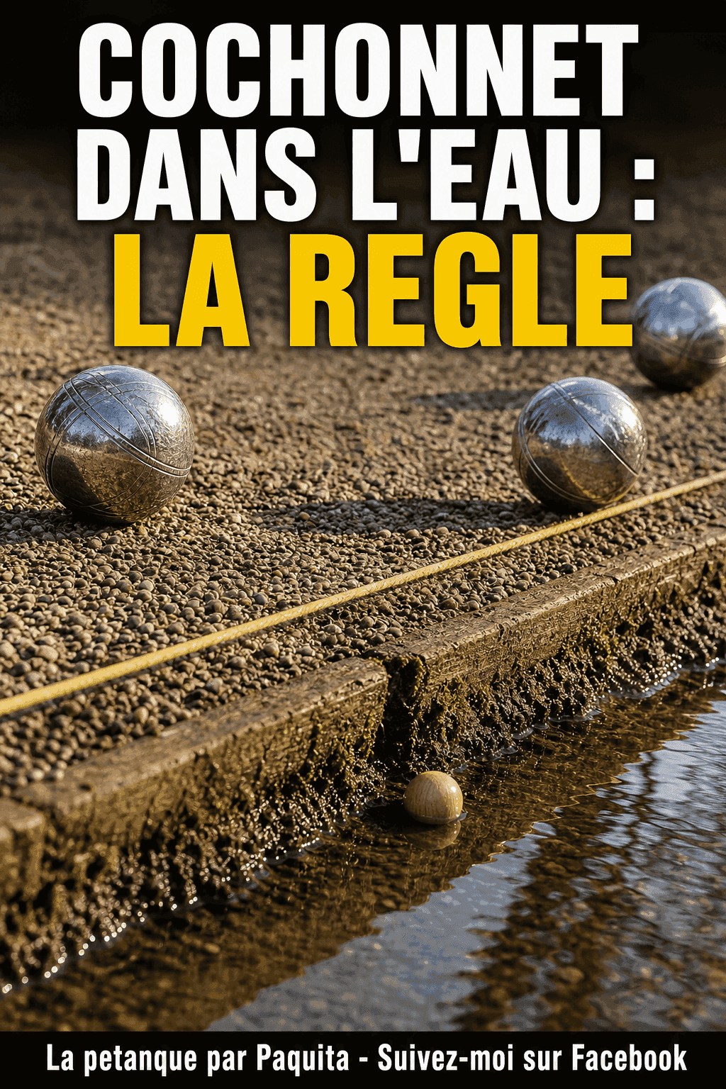 Cochonnet tombe dans l'eau ou un fosse : quelle regle officielle a la petanque ?