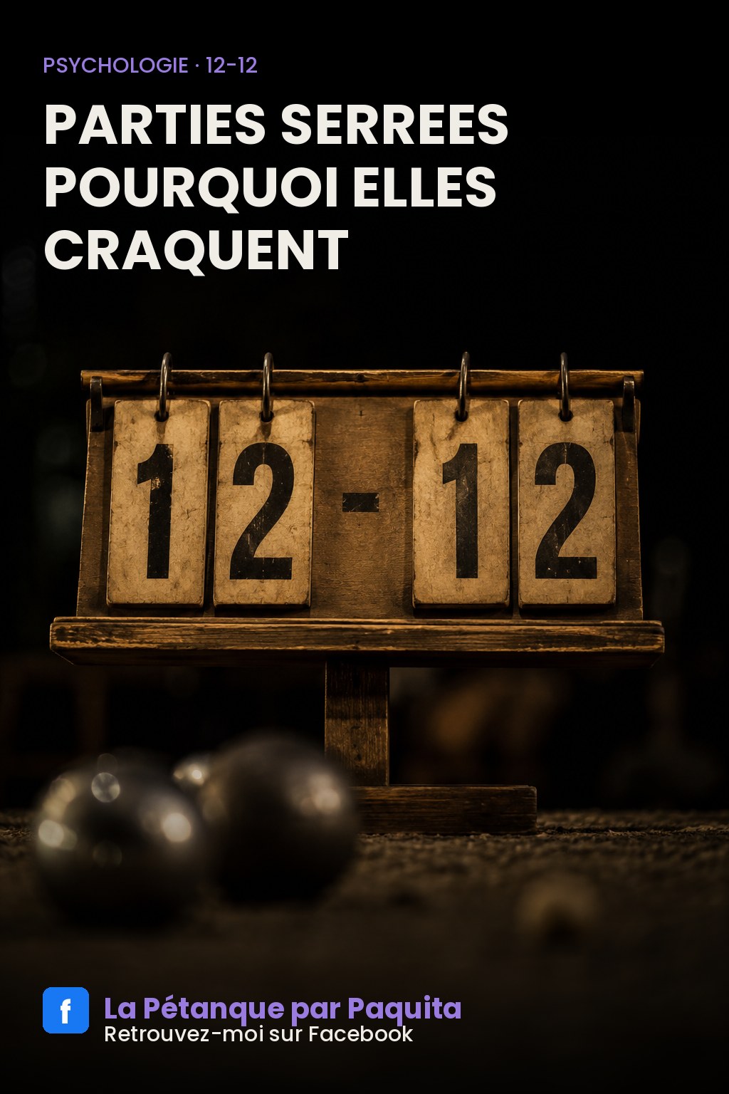 Pourquoi les parties serrées sont les plus difficiles à gagner à la pétanque