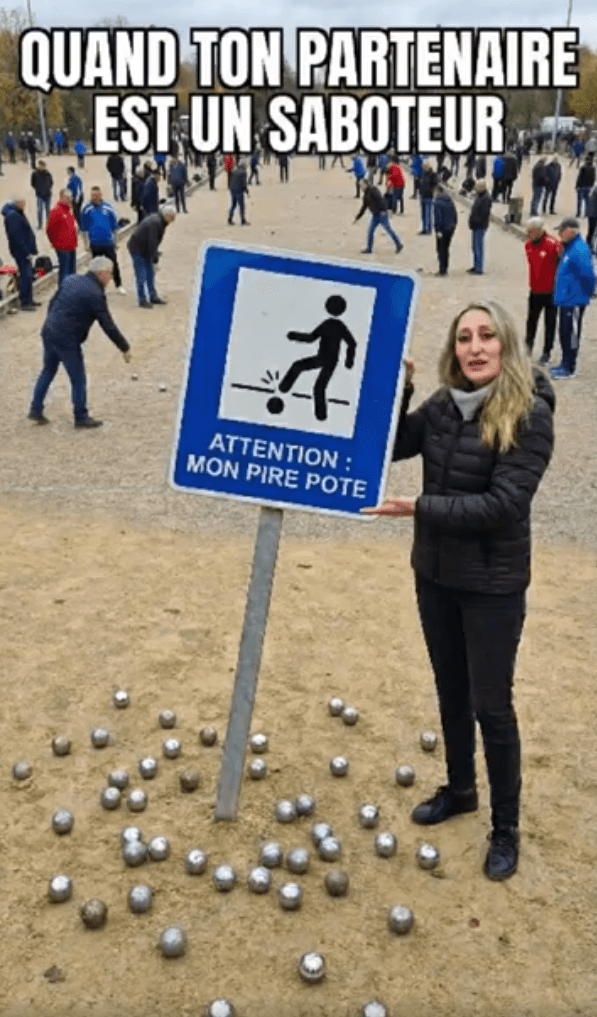 Pétanque : le saboteur, ton partenaire joue contre toi!