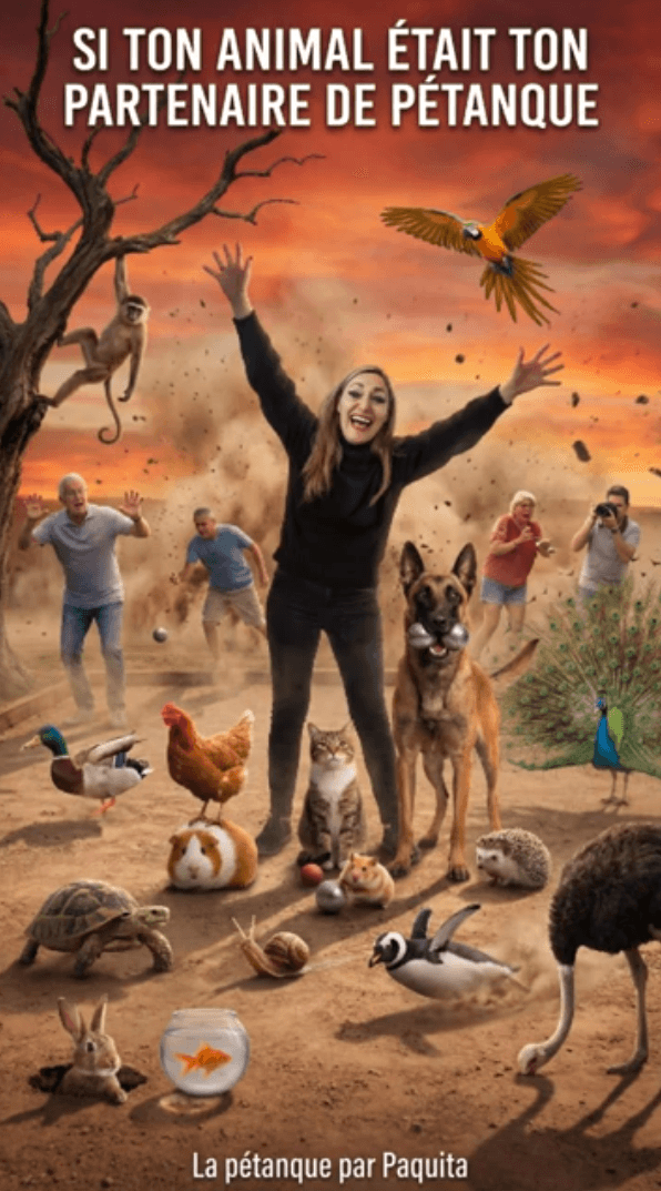 Et si ton animal de compagnie était ton partenaire de pétanque ? 🐶🎯😂