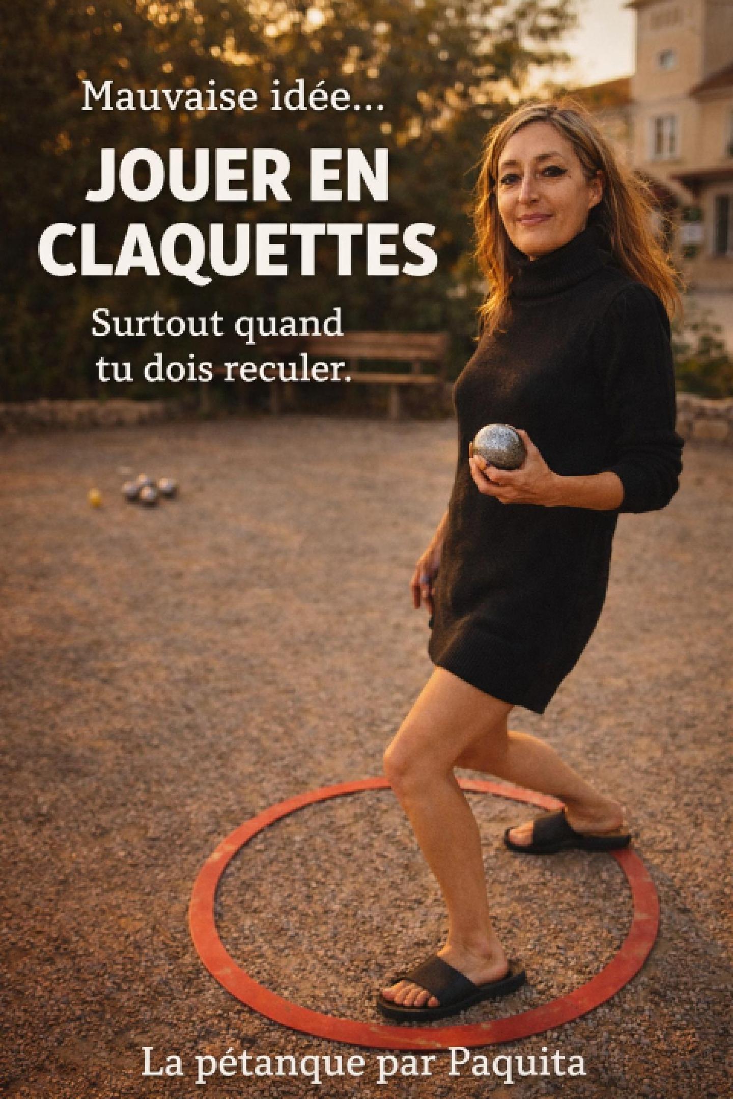 Quand tu joues à la pétanque en claquettes