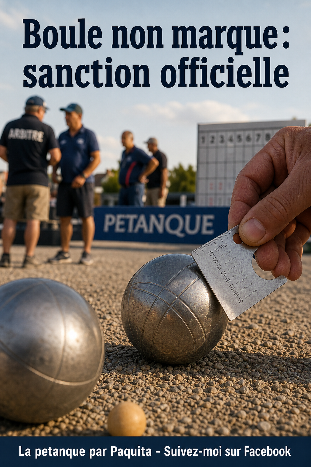 Boule non marquée en concours de pétanque : quelle sanction officielle ?