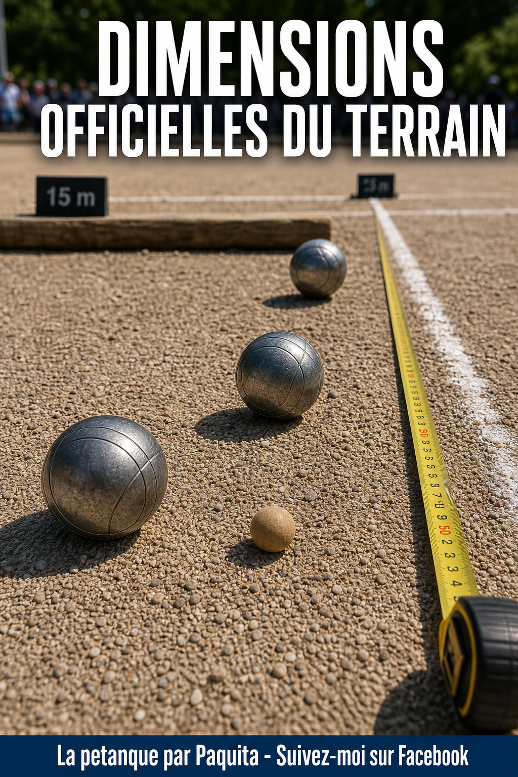 Quelles sont les dimensions officielles d'un terrain de pétanque ?
