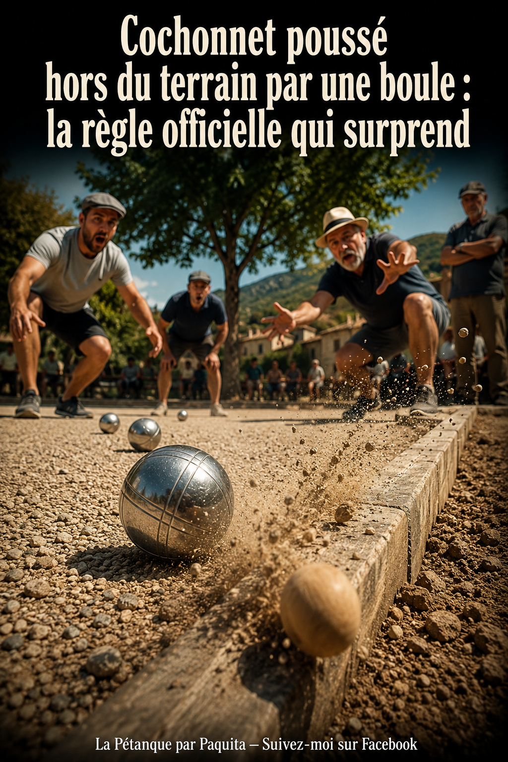 Cochonnet poussé hors du terrain par une boule : la règle officielle qui surprend