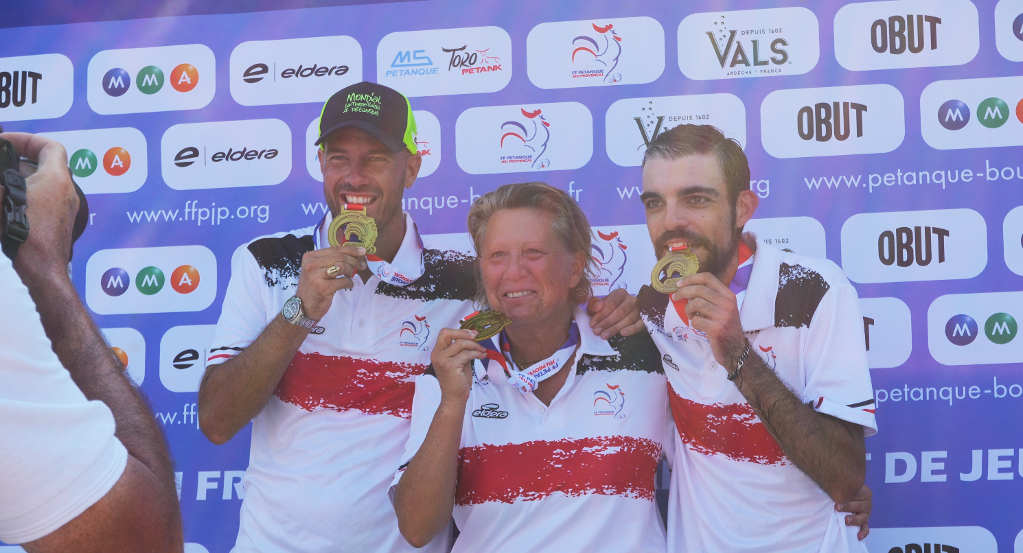 Championnat de France triplette mixte 2026 : Rocher, Rizzi et Jeanroy champions à Nice