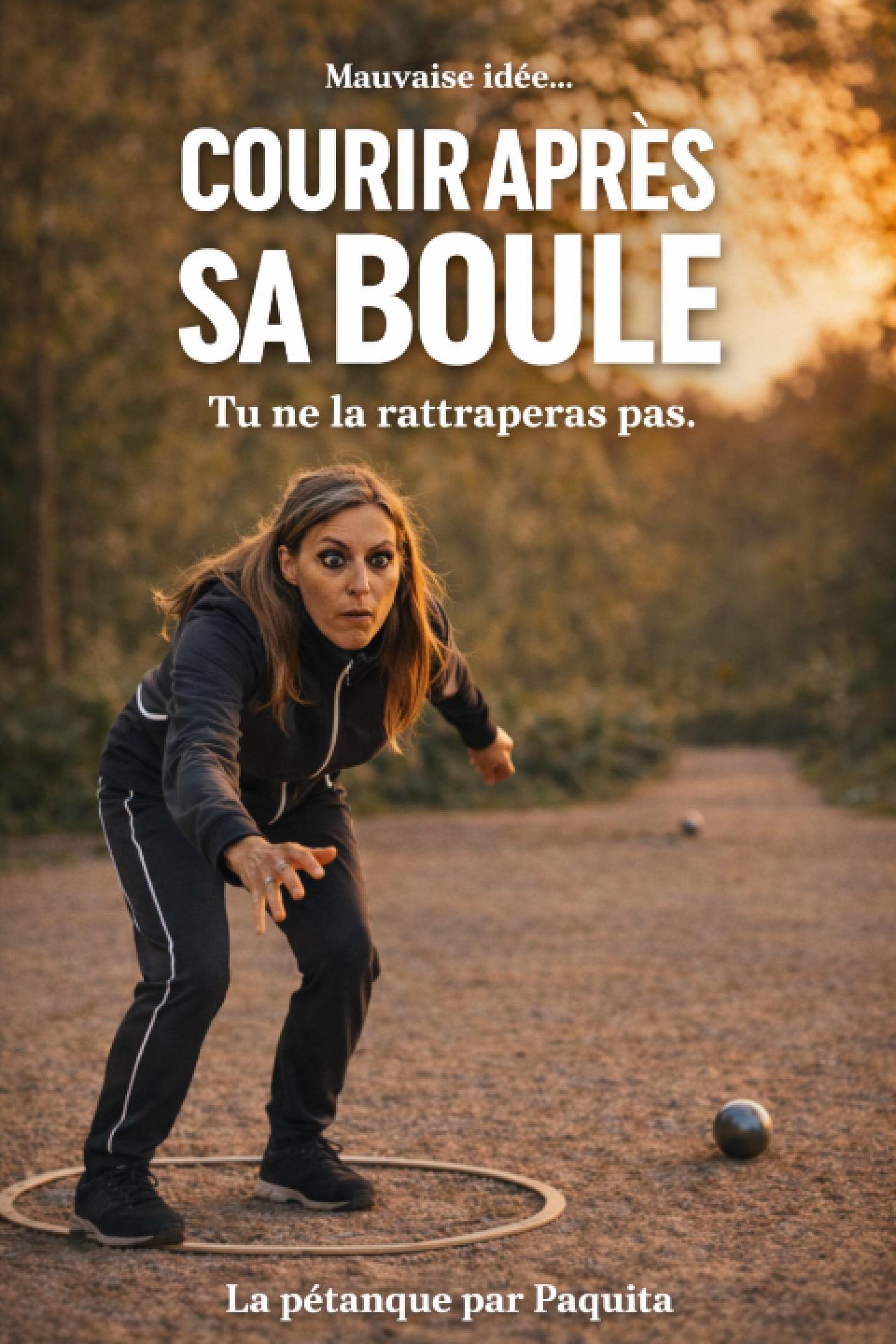 Quand tu cours après ta boule de pétanque