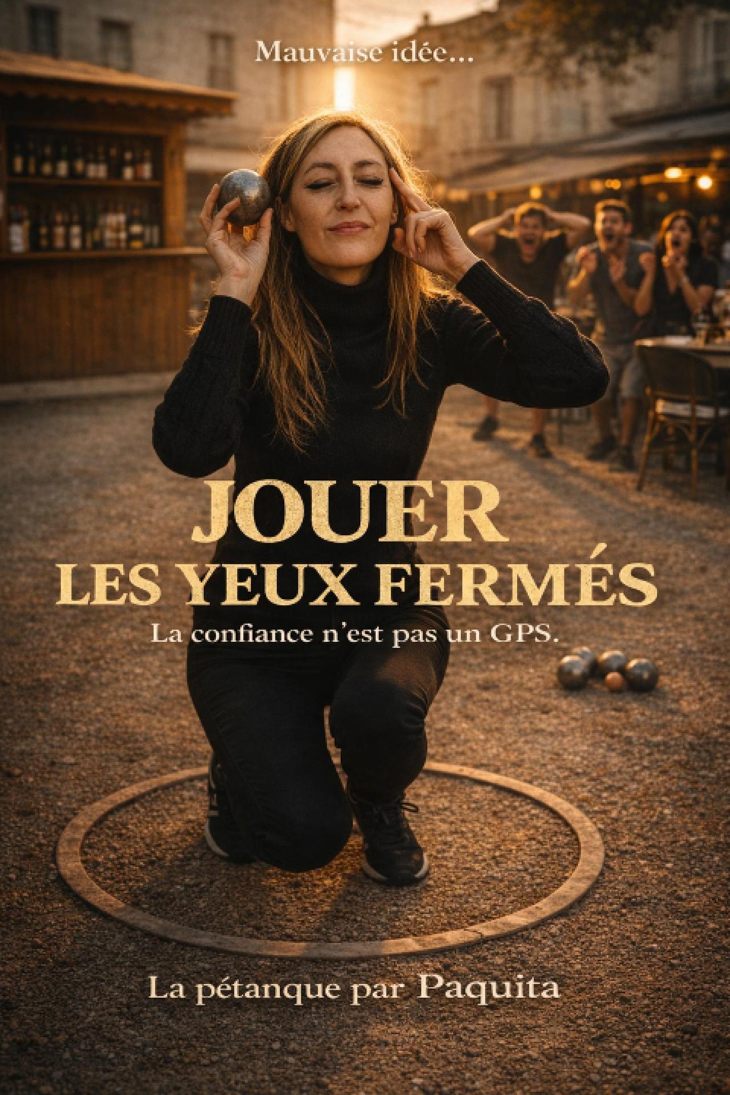 Quand tu joues à la pétanque avec les yeux fermés