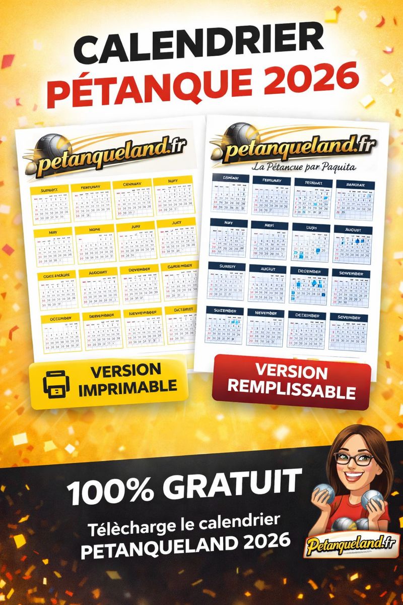 Calendrier pétanque - Outil gratuit
