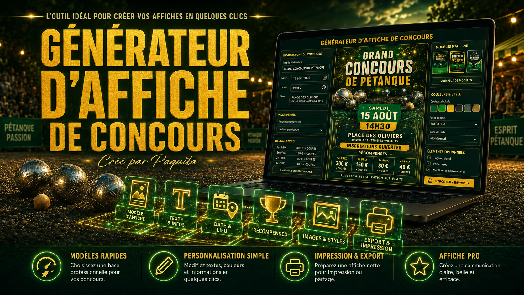 Générateur d'affiche de concours