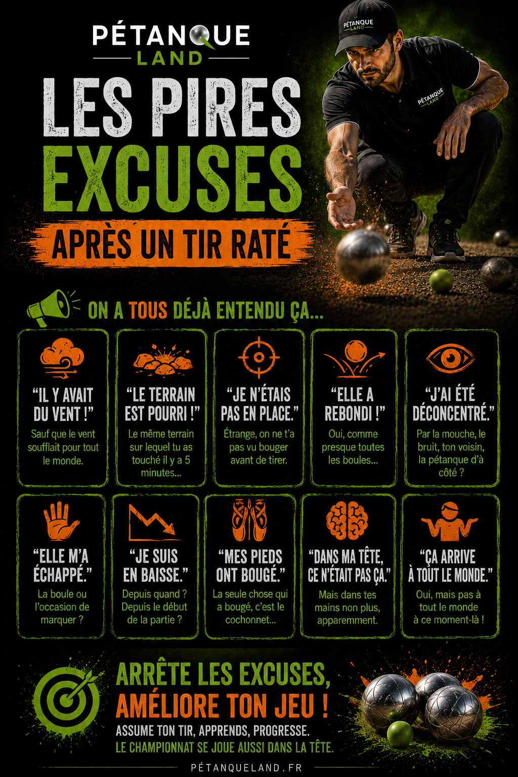 Les pires excuses après un tir raté