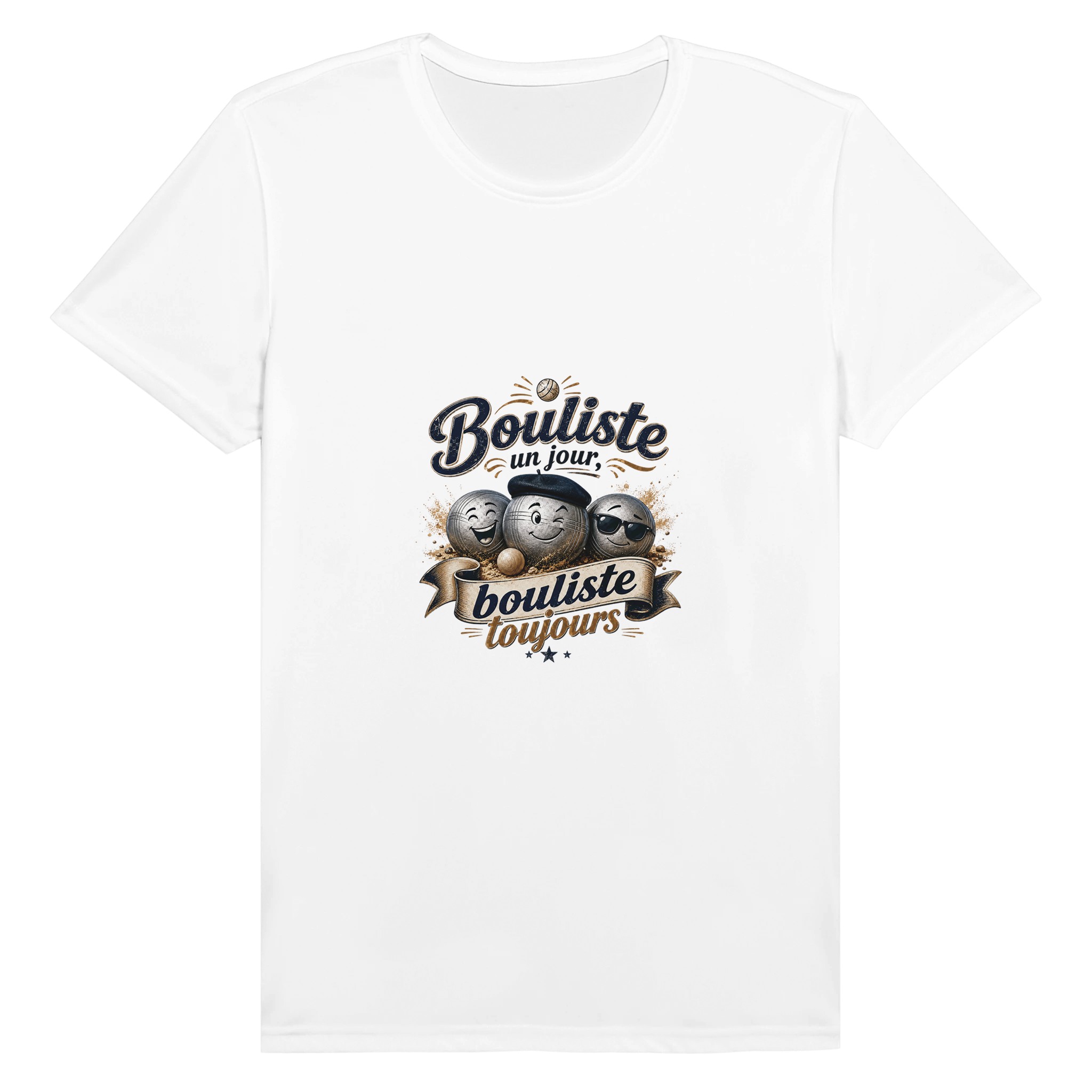 T-shirt pétanque « Bouliste un jour, bouliste toujours »