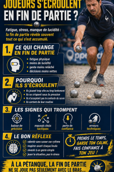 Pétanque : Pourquoi certains joueurs s’écroulent en fin de partie ?