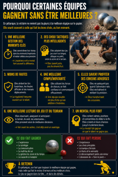 Pétanque : Pourquoi certaines équipes gagnent sans être meilleures ?