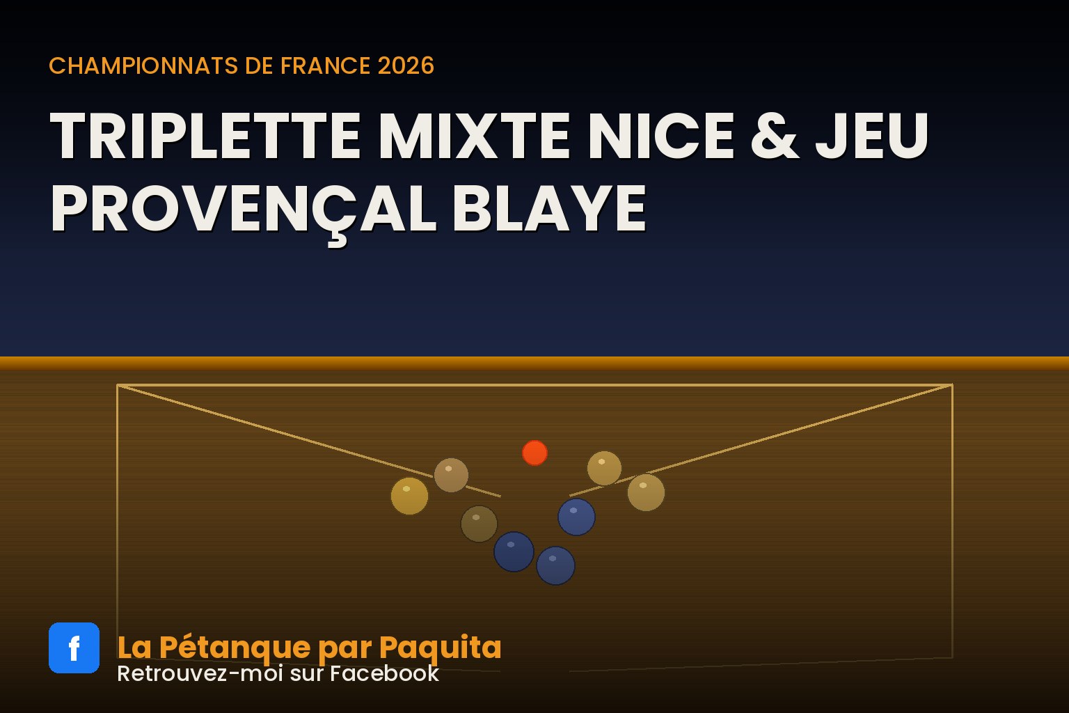 Championnats de France Triplette Mixte Nice & Jeu Provençal Blaye-les-Mines 2026